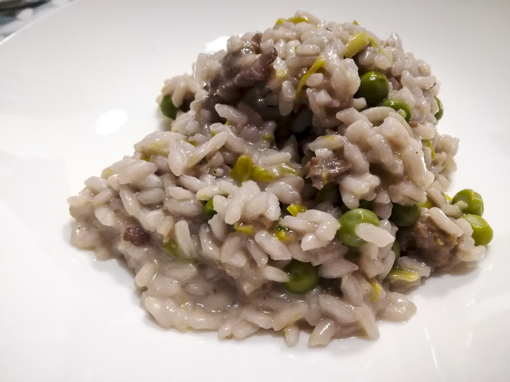 risotto piselli e tastasal