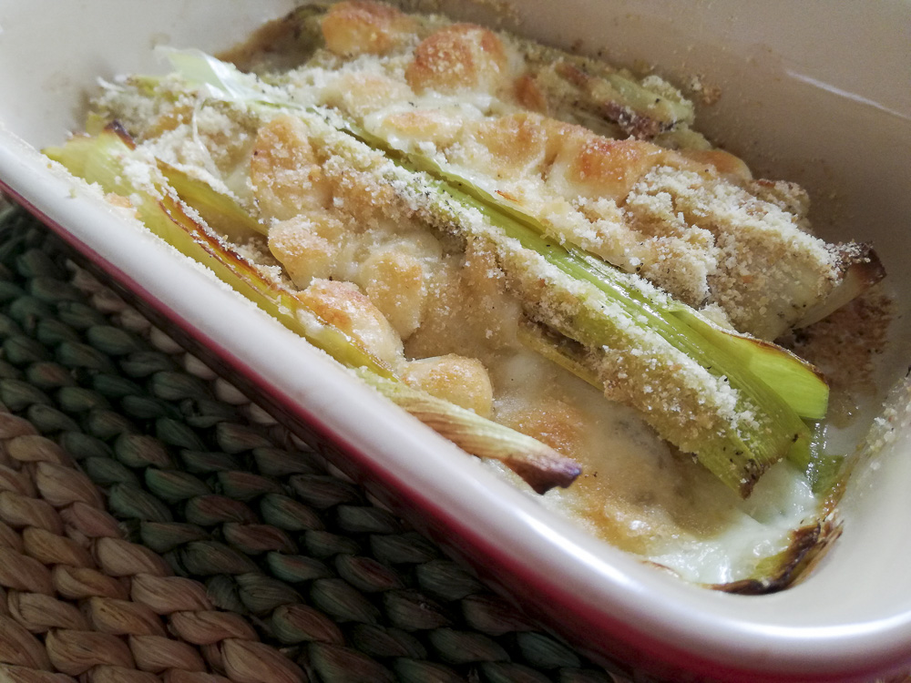 porri al forno gratinati con crucolo