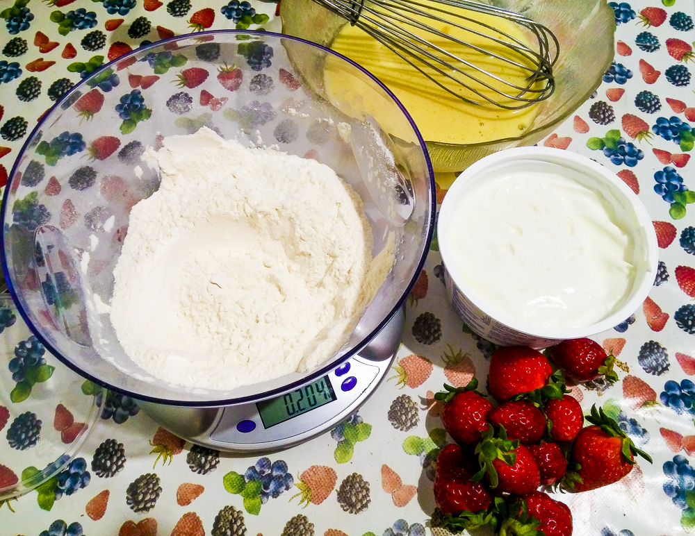 torta plumcake fragole e yogurt greco